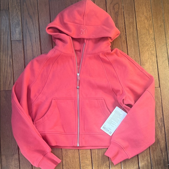 lululemon athletica Tops - Lululemon NWT Scuba Oversized Full Zip Hoodie Desert Red M/L